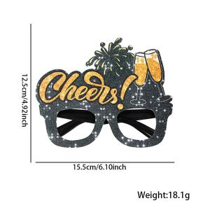 Happy New Year glitteres szemüveg, Cheers!