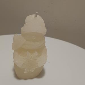 Hóember kézműves gyertya 1 db