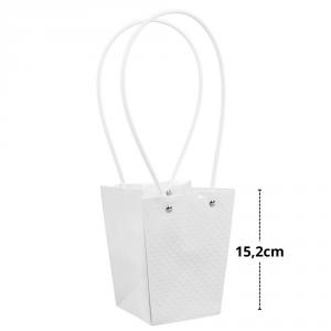 Impregnált mintás virágtasak - fehér