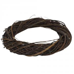Indás vessző koszorú barna 30cm