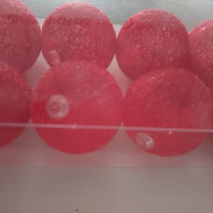 Izzósor 12Led 5cm 3elemes gömb füzér meleg piros