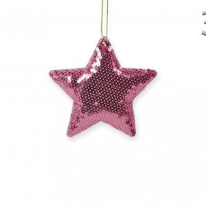 Karácsonyfadísz flitteres puha 10cm CAA223600 4f