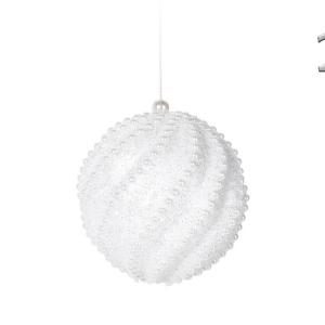 Karácsonyfadísz gömb glitter 8cm CAA005900 4f