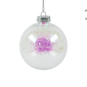 Karácsonyfadísz gömb glitteres 10cm CAA114710 4f