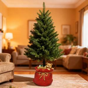 Karácsonyfatalp - mikulászsák - műkő - 41,5 x 31 x 42,5 cm