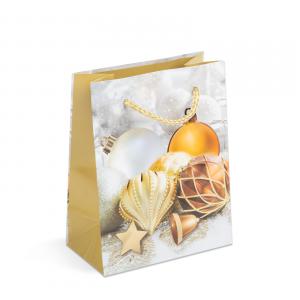 Karácsonyi ajándéktasak - papír - 114 x 64 x 146 mm - 4 féle mintával