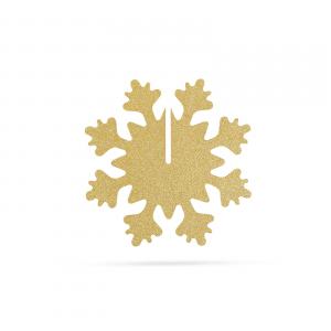Karácsonyi dekor - jégkristály - arany - 7 x 7 cm - 5 db / csomag