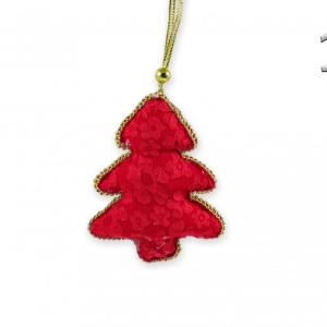 Karácsonyi dísz piros/arany 7cm 068365 4f
