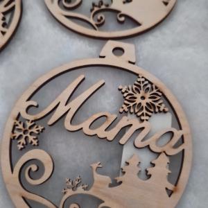 Karácsonyi Díszgömb - Mama – Karácsonyfa dísz - Karácsonyi ajándék ötletek