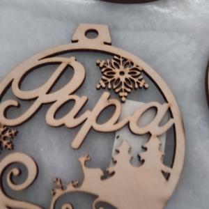 Karácsonyi Díszgömb - Papa – Karácsonyfa dísz – Karácsonyi ajándék ötletek