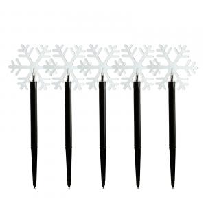 Karácsonyi lámpa - 5 LED - jégkristály - 34,5 cm - melegfehér - 3 X AA