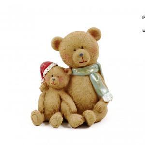Karácsonyi maci kicsinyével 11cm APF648480 2f