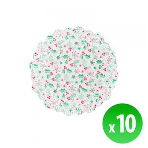 Karácsonyi tortacsipke - 26,5 cm - 10 db / csomag