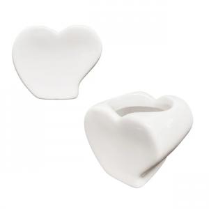 Kaspó szív alakú 9x8x8x cm piros