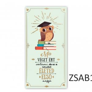 Képeslap zsebes ballagási + boríték 10,5x21cm