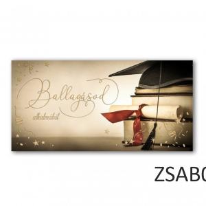 Képeslap zsebes ballagási + boríték 10,5x21cm