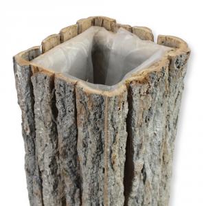 Kéreg szögletes virágtartó bélelt 40x15cm