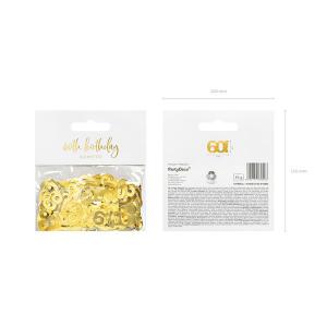 Konfetti, 60-as, arany, 15 g/csomag