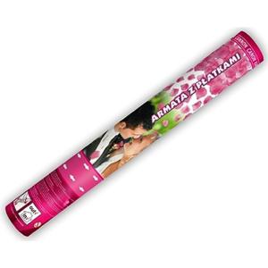 Konfetti kilövõ ágyú, 40 cm, szirom, pink