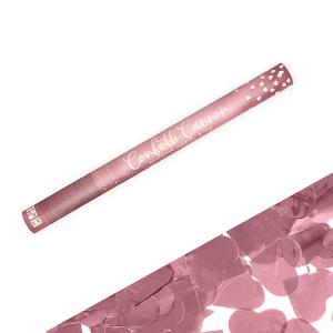 Konfetti kilövõ ágyú, 60 cm, szív, rose gold