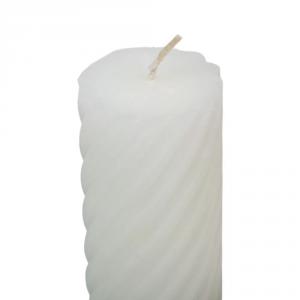 Kontúrozott csavart henger gyertya 55x100mm fehér 4db/csom (db ár)