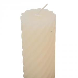Kontúrozott csavart henger gyertya 55x100mm ivory 4db/csom (db ár)