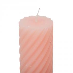 Kontúrozott csavart henger gyertya 55x100mm púder 4db/csom (db ár)