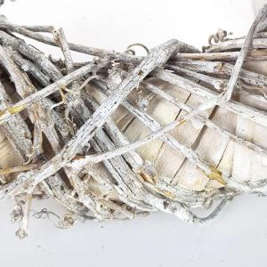 Koszorú fehér 23cm norvég koszorú