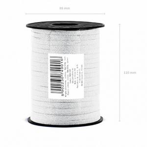 Kötözõ szalag, glitteres ezüst, 225m*5mm