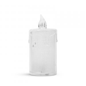 LED-es gyertya dekor - 7,5 x 3,6 cm - melegfehér - műanyag