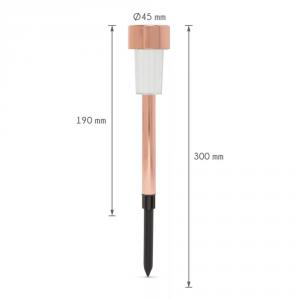 LED-es kültéri szolár lámpa rosearany 1 db