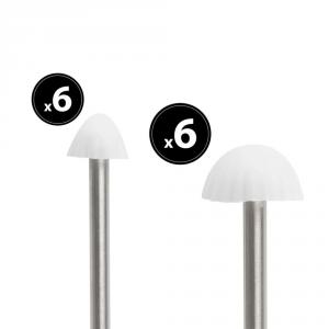 LED-es szolár lámpa 12 db mini gomba melegfehér - 28,5 cm x 4 m