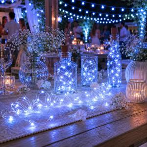 LED fényfüzér dugóval 20LED/2m - hideg fény