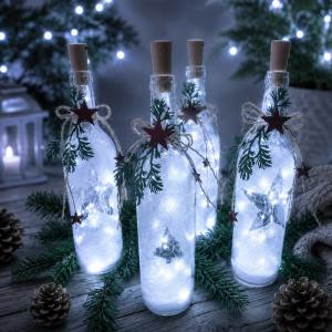 LED fényfüzér dugóval 20LED/2m - hideg fény