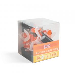 LED szolár fényfüzér - méhecske - 2,3 m - 20 LED - melegfehér