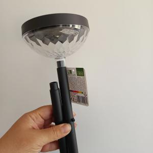Leszúrható szolár lámpa - 1 + 1 melegfehér / RGB SMD LED - fekete - 53 x 11,4 cm