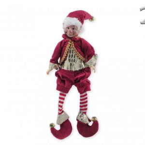 lógólábú Elf figura zöld/bordó 30cm AMA001000 2f