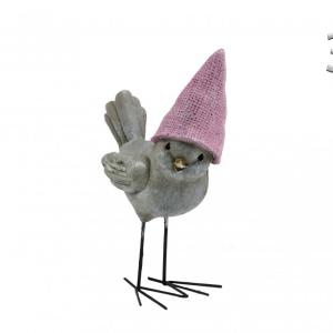 Madár figura fémlábú sapkában 17cm 252001360 4f