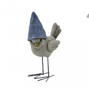Madár figura fémlábú sapkában 17cm 252001360 4f