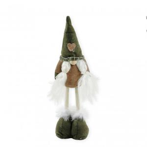 Manó fiú/lány álló barna/zöld 35cm 059464 2f
