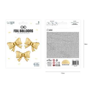 Masni fólia lufi, arany, 42 cm, 3 db/cs