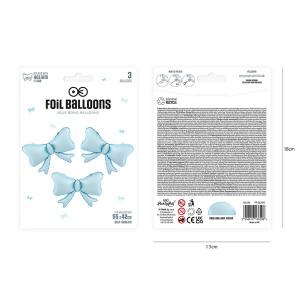 Masni fólia lufi, világos kék, 42 cm, 3 db/cs
