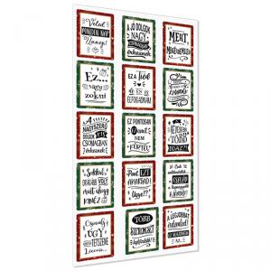 Matrica - Ajándékcsomagra matrica humoros 15db/lap