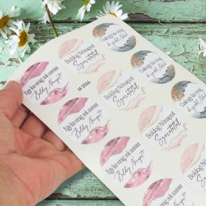 Matrica - Nőnapi márványos matricák 15db/lap