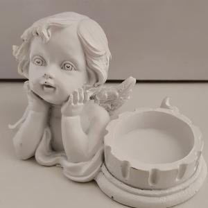 Mécsestartó angyalfelsőrész magasság 10 cm fehér