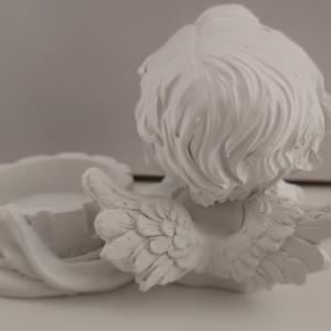 Mécsestartó angyalfelsőrész magasság 10 cm fehér