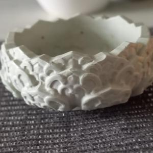 Mécsestartó tál gipszből