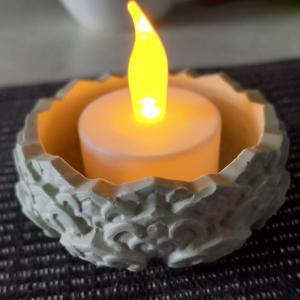 Mécsestartó tál gipszből