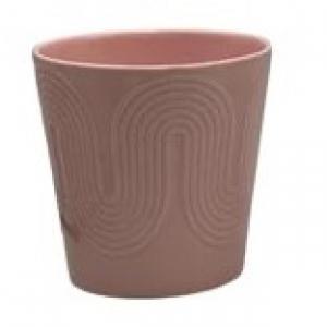 Mintás Kaspó 13 × 13 cm – 4 Színben (Krém, Rózsaszín, Szürke, Barna)