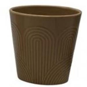 Mintás Kaspó 13 × 13 cm – 4 Színben (Krém, Rózsaszín, Szürke, Barna)